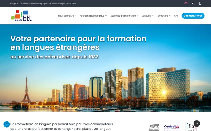 Page d'accueil de btl.fr