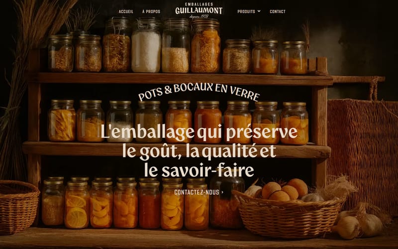 Page d'accueil de guillaumont-emballages.fr