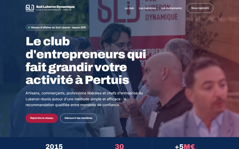 Page d'accueil de sudluberondynamique.fr